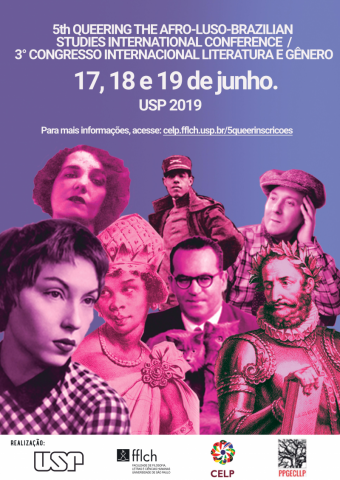 Poster de divulgação do evento, com imagens de figuras como Clarice Lispector e João Guimarães Rosa