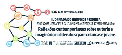 Banner com as informações do evento, que estão presentes na descrição. O banner tem fundo branco, com as informações escritas em azul escuro e, do lado esquerdo, há uma imagem com símbolos interconectados referentes à cultura, como cinema, teatro, pintura, etc.