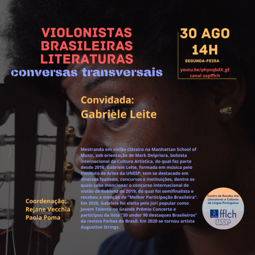 Banner do evento conversa com Gabriele Leite