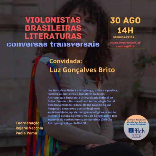 Banner do evento conversa com Luz Gonçalves Brito